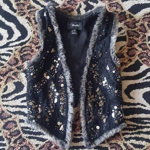 Flashy fur vest
